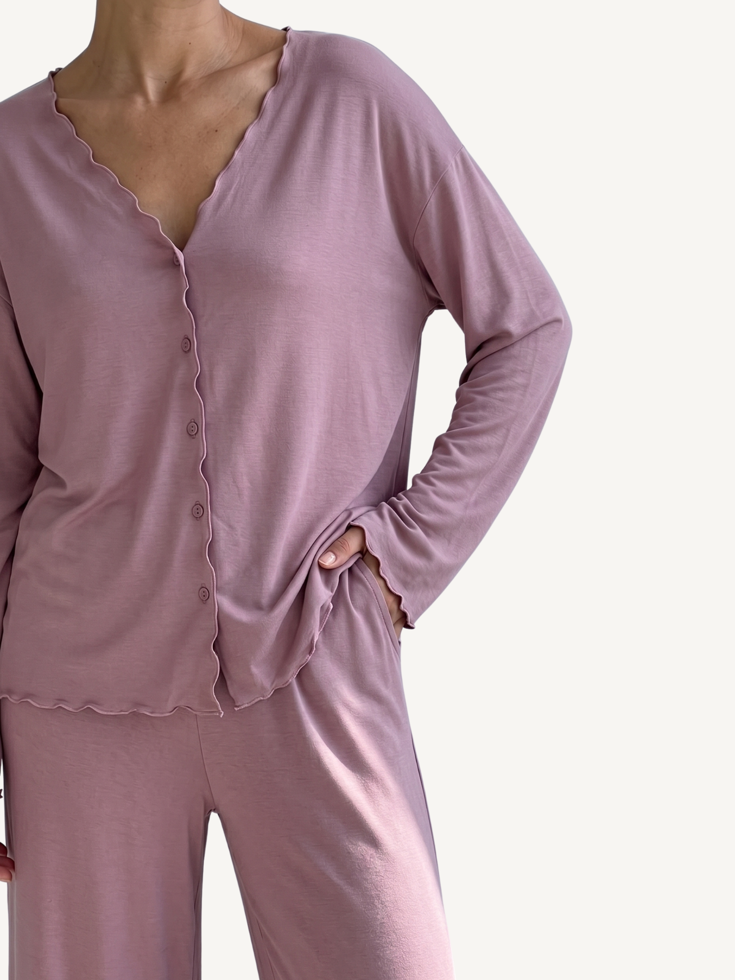 Mila Pajama Set - Soft Mauve