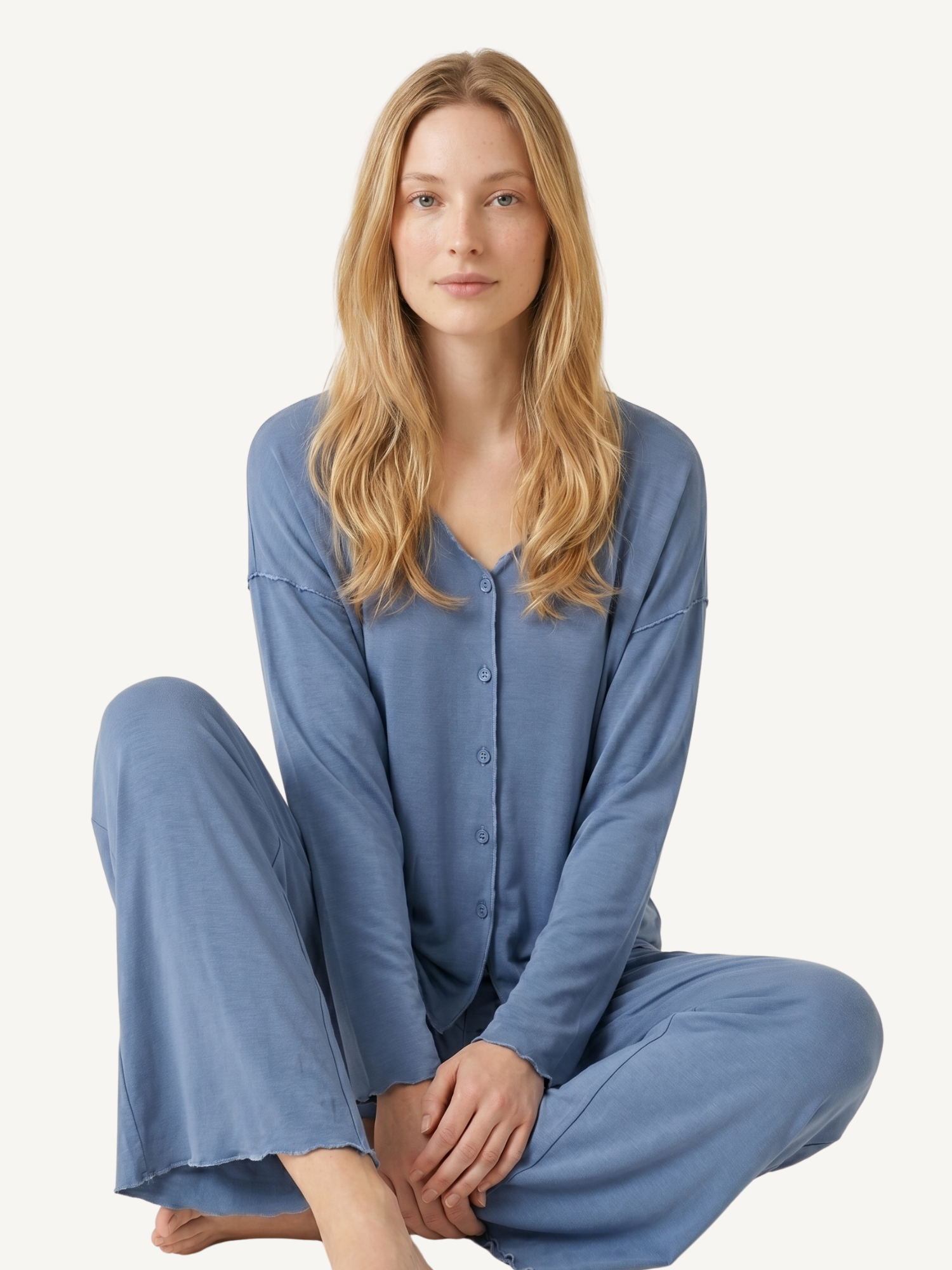 Mila Pajama Set - Slate Blue